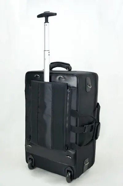 Marcus Bonna Double Trumpet Travel Case with Wheels – Black Fabric – Mint - Image 5