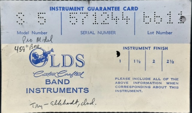 Olds Super Cornet S/n 571244 (Circa 1967) - Image 20